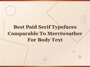 Best Paid Serif Typefaces Like Merriweather for Body Text